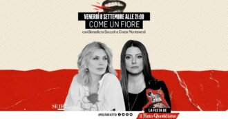 Copertina di “Come un fiore”, alla Festa del Fatto Cinzia Monteverdi presenta il cortometraggio di e con Benedicta Boccoli. Rivedi la diretta