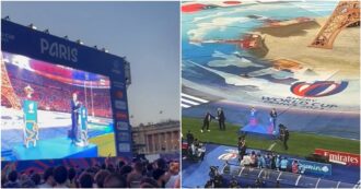Copertina di Emmanuel Macron fischiato durante il discorso di apertura della coppa del mondo di Rugby allo Stade de France (video)