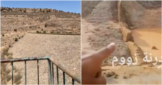 Copertina di Inondazioni in Libia, la diga sopra Derna prima e dopo il crollo – Video