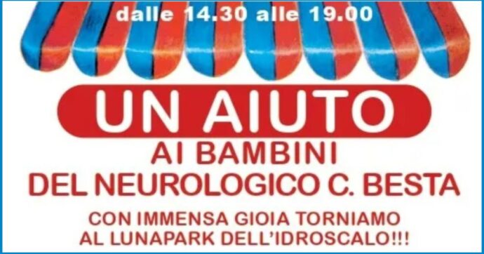 Un pomeriggio al luna park dell’Idroscalo per aiutare i bambini dell’Istituto neurologico Besta