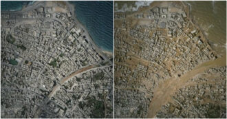 Copertina di Inondazioni in Libia, la devastazione di Derna: le immagini satellitari prima e dopo le alluvioni