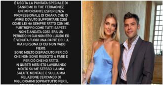 Copertina di The Ferragnez, Chiara Ferragni in lacrime: “Mi sono sentita tradita da Fedez a Sanremo”. Lui replica: “Non ero lucido”