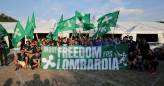 Copertina di Pontida “elettorale”: Matteo con Marine silura Giorgia e Ue