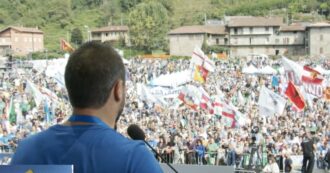 Copertina di Pontida 2023, gli interventi sul palco del raduno della Lega: atteso il finale con Salvini e Le Pen. Segui la diretta