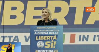 Copertina di Marine Le Pen sul palco di Pontida: “Questo luogo è il simbolo di resistenza alle influenza esterne”