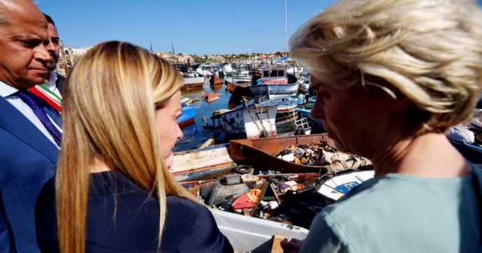 Salvini inveisce contro l’Europa, Meloni sfila con Von der Leyen a Lampedusa: che teatrino