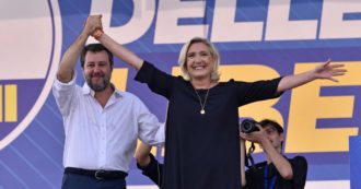 Copertina di Salvini all’angolo con Le Pen: neanche più i suoi gli credono