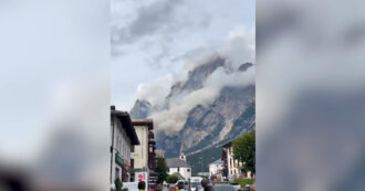 Copertina di Enorme frana si stacca dal monte Marcora sopra San Vito di Cadore: il video del crollo ripreso dagli abitanti
