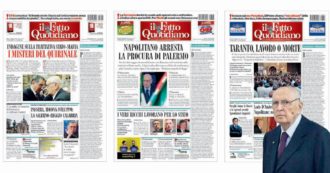 Copertina di Il Fatto e Napolitano: rapporto burrascoso sempre a viso aperto
