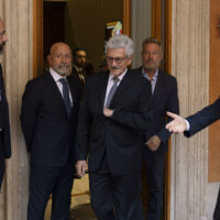 Massimo DAlema alla camera ardente per Giorgio Napolitano, Roma, 25 settembre 2023.
ANSA/MASSIMO PERCOSSI