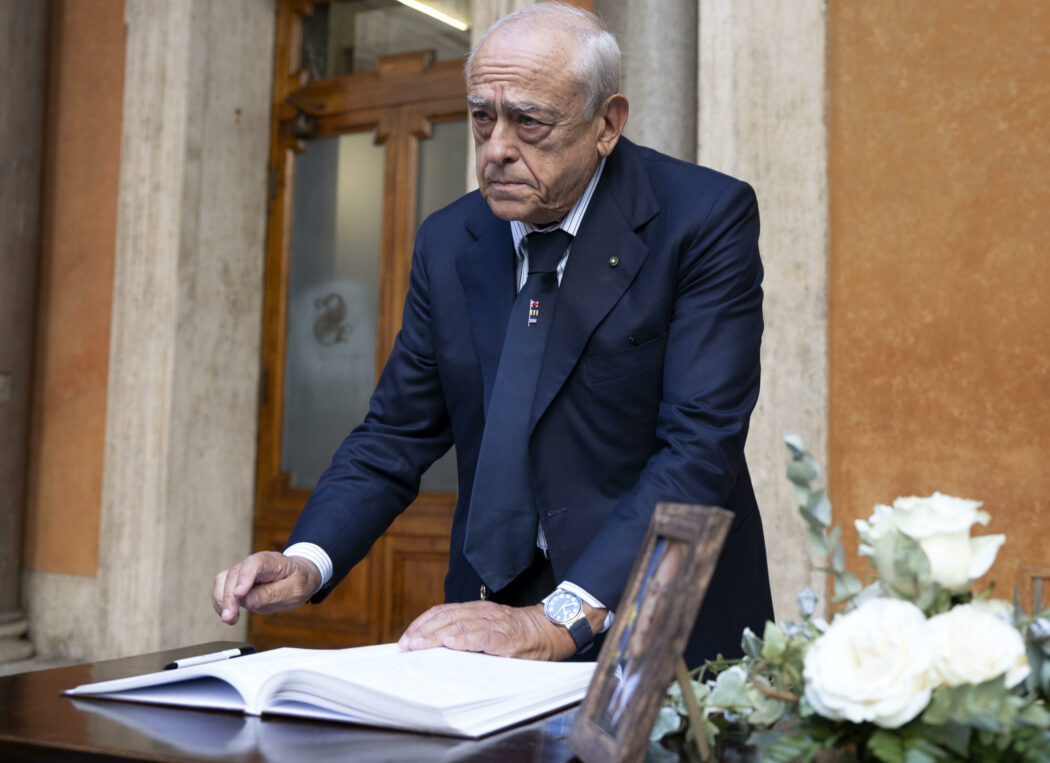 Francesco Gaetano Caltagirone alla camera ardente per Giorgio Napolitano, Roma, 25 settembre 2023. ANSA/MASSIMO PERCOSSI