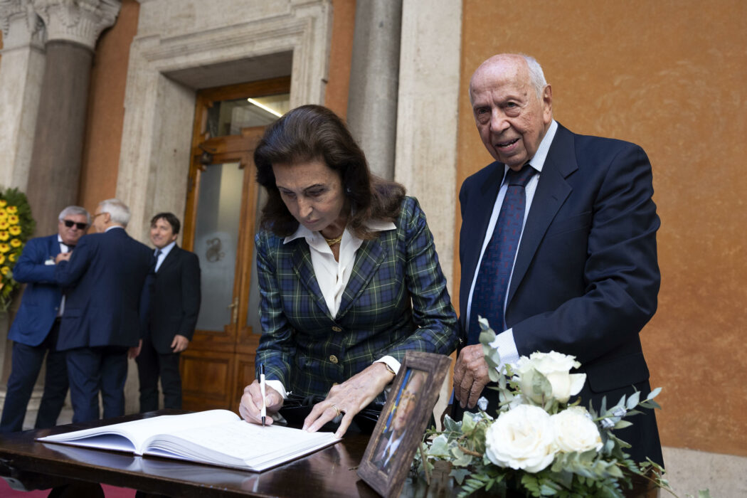 Donatella Pasquali Zingoni, Lamberto Dini alla camera ardente per Giorgio Napolitano, Roma, 25 settembre 2023. ANSA/MASSIMO PERCOSSI