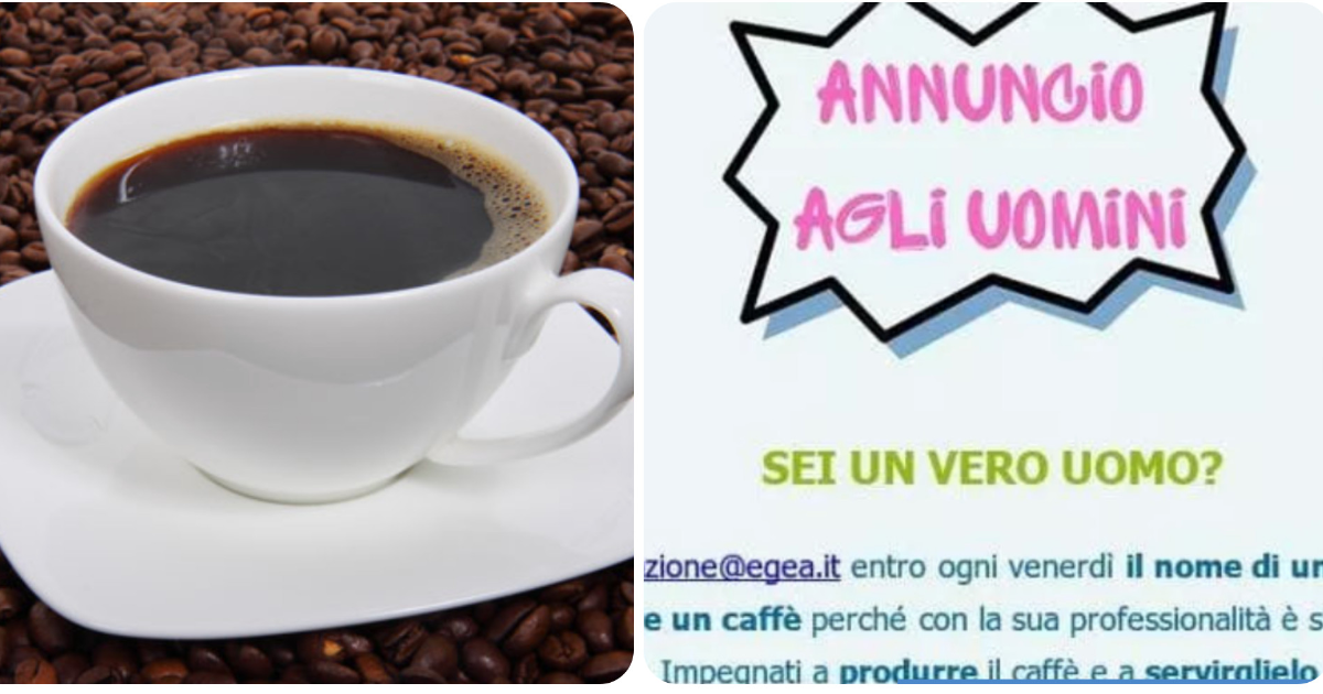 “Sei un vero uomo? Offri il caffè alle colleghe”, l’iniziativa di Egea divide le dipendenti: “È sessismo”. La replica dell’azienda