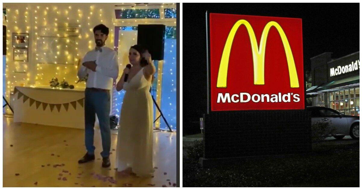 Panini del McDonald’s per il pranzo di nozze, la singolare scelta degli sposi: “Non volevamo spendere una follia per un catering che rischiava di non piacerci”