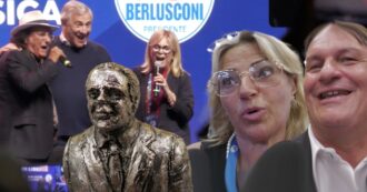 Copertina di Berlusconi Day, a Paestum la kermesse nostalgia e paillettes: “Dovrebbero fargli un monumento”. “Lo amerò per tutta la vita”. Il video reportage