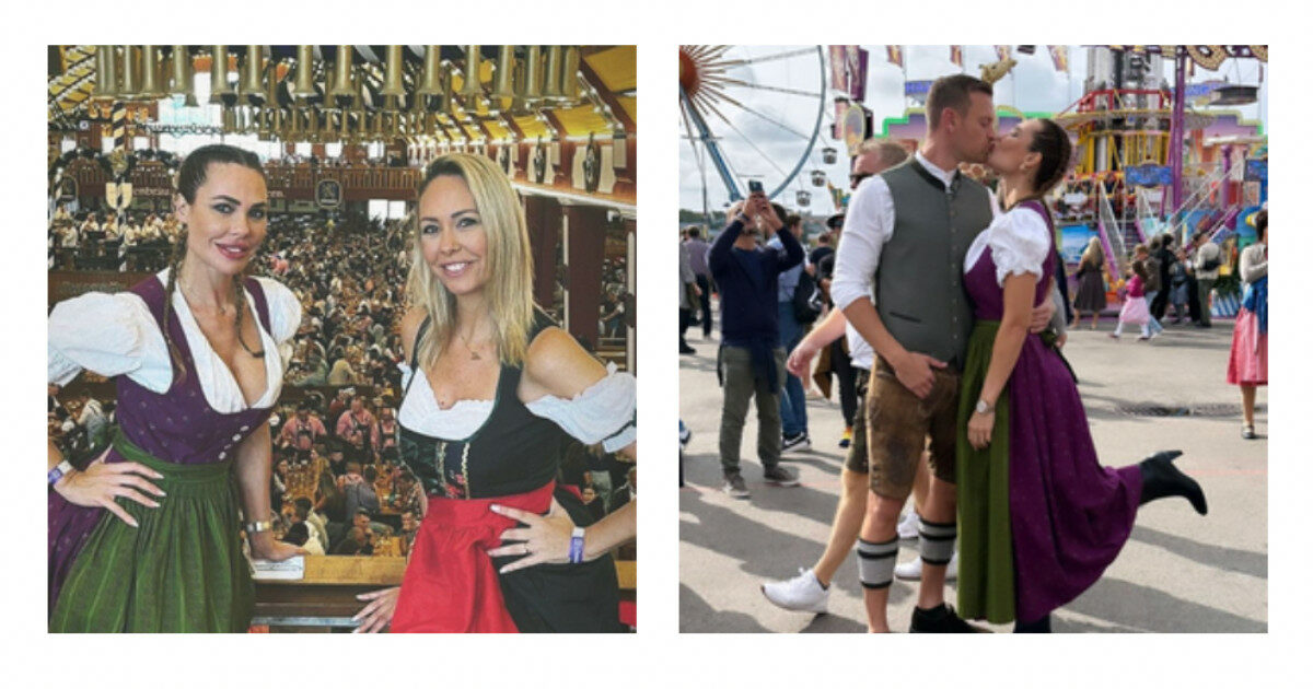 Ilary Blasi all’Oktoberfest con il fidanzato Bastian Muller sfoggia un abito tradizionale. Ma gli haters non apprezzano: “Pensa di avere 20 anni, si è vista?”