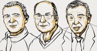 Copertina di Nobel per la Chimica 2023 a Bawendi, Brus ed Ekimov: hanno scoperto e sintetizzato i punti quantici, aprendo la via alle nanotecnologie