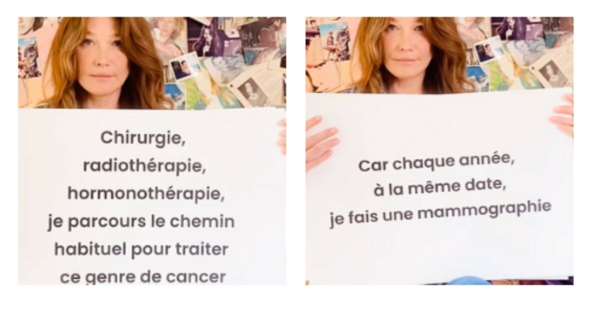Carla Bruni: “Ho avuto un cancro al seno. Fare la mammografia ogni anno mi ha salvata”