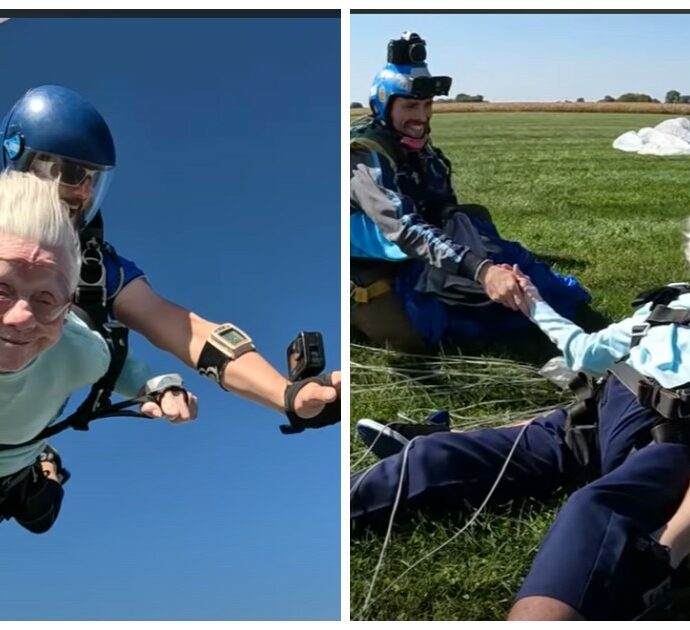 Si lancia col paracadute a 104 anni: “Tutto quello che ho fatto è stato invecchiare”