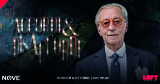 Copertina di Vittorio Feltri ospite di Luca Sommi ad Accordi&Disaccordi il 6 ottobre sul Nove alle 22.45. Con Travaglio e Scanzi