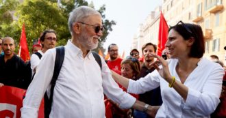 Copertina di I dem nella coda del corteo: Schlein sfila con Cofferati