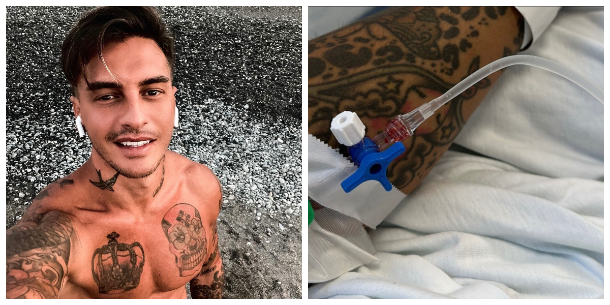 Alessandro Basciano con la flebo nel braccio: “Non ho mai tradito Sophie Codegoni, ecco il motivo della rottura”