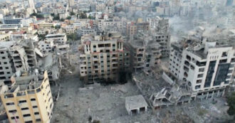 La città di Gaza è semi-distrutta dopo gli attacchi di Israele: interi quartieri rasi al suolo. Il video dal drone