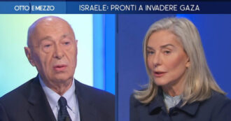 Copertina di Israele, l’ex ambasciatrice Basile rimprovera Mieli: “Non siamo qui per dissertare su come sono stati uccisi i bambini. È propaganda”. Su La7