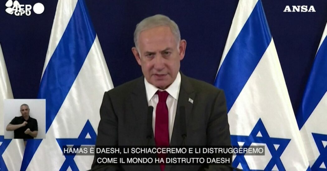 Israele, l’avvertimento di Netanyahu: “Ogni membro di Hamas è un uomo morto”