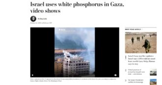 Copertina di Wp: “Israele ha usato fosforo bianco su aree civili di Gaza. Ecco i video”. La replica di Tel Aviv: “Accuse false”