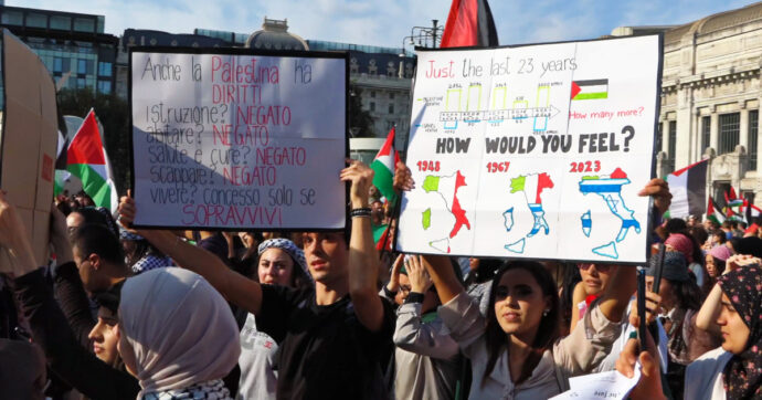 Manifestazioni pro Palestina, da Londra a Milano in migliaia in piazza per condannare “il genocidio di Israele” – Video