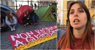 Copertina di Protesta degli studenti con le tende davanti a Montecitorio: “Studiare in Italia ha costi insostenibili, è diventato un privilegio”