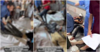 Copertina di Ospedale bombardato a Gaza, decine di cadaveri ammassati fuori dalla struttura