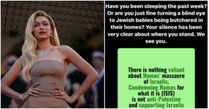 Lo Stato di Israele minaccia la modella palestinese Gigi Hadid: “Ti teniamo d’occhio”. Nel mirino le sue dichiarazioni sui social