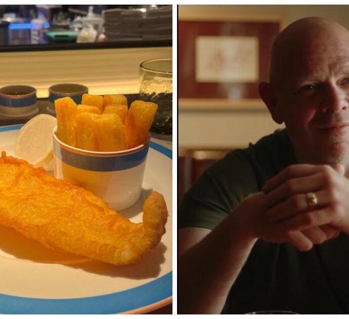 42 euro per un piatto di fish and chips: scoppia la polemica. Ma lo chef Tom Kerridge replica: “Le patatine sono tagliate a mano