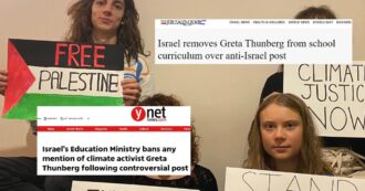 Copertina di Greta Thunberg bandita dalle scuole di Israele dopo il post social in supporto alla Palestina