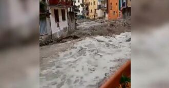 Copertina di Nubifragio sull’Appennino bolognese, strade invase da acqua e fango a Porretta: le immagini