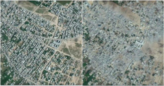 Copertina di Striscia di Gaza, le città rase al suolo: le immagini a confronto prima e dopo i bombardamenti israeliani