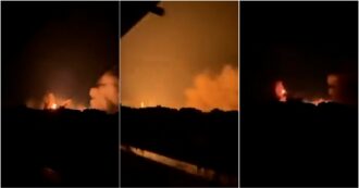 Copertina di Gaza, le immagini degli attacchi israeliani sulla Striscia: il cielo illuminato dai bombardamenti