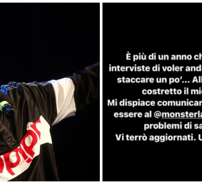 Marracash non sarà al Monsterland Festival, l’annuncio su Instagram: “Problemi di salute”