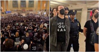 Copertina di “Non in mio nome”, centinaia di ebrei bloccano la stazione Grand Central di New York per chiedere il cessate il fuoco a Gaza: interviene la polizia