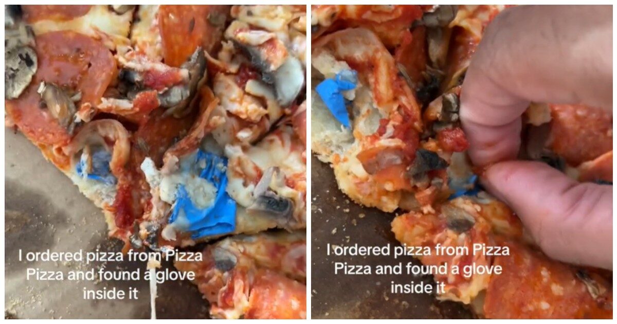 Ordina una pizza e fa una scoperta disgustosa: “Nell’impasto c’era un intero guanto di lattice”