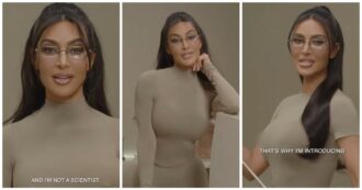 Copertina di Kim Kardashian lancia il reggiseno con finti capezzoli “per salvare l’ambiente”: “Così sembrerà sempre tu abbia freddo”. La trovata fa discutere