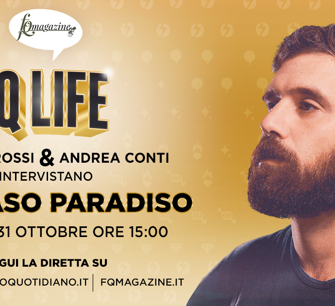 Tommaso Paradiso: “A 40 anni una sensazione stupenda” martedì 31 ottobre alle 15 in diretta con Claudia Rossi e Andrea Conti