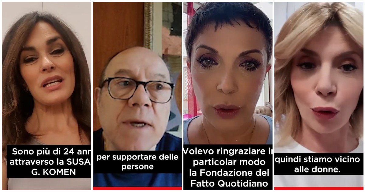 Banfi, Cucinotta, Verdone, Boccoli: l’invito a donare per la prevenzione del tumore del seno – Fondazione il Fatto Quotidiano per Komen Italia