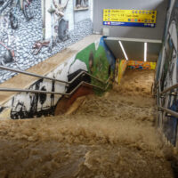 Esondazione del Seveso al quartiere Isola, la stazione di Porta Garibaldi allagata, Milano 31 Ottobre 2023
ANSA/MATTEO CORNER