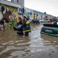 Esondazione del Seveso al quartiere Isola, Milano 31 Ottobre 2023
ANSA/MATTEO CORNER