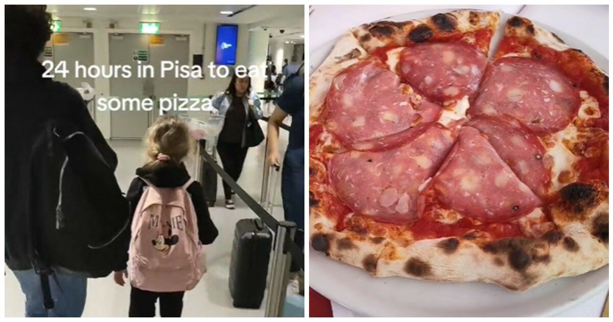 Famiglia inglese prende un volo fino a Pisa per mangiare una pizza: “Più economico che andare a Londra”