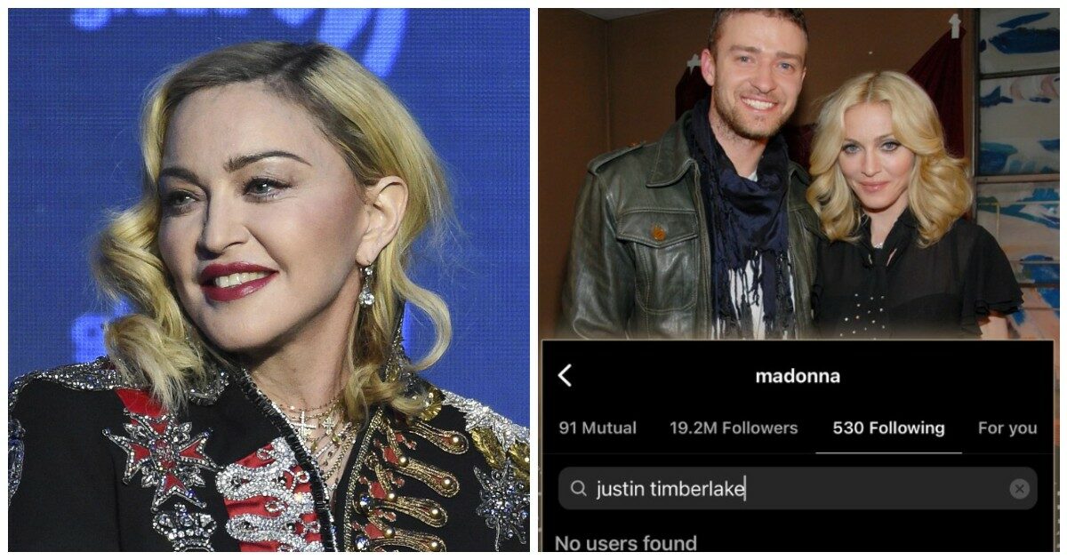 Justin Timberlake sempre più solo: Madonna gli toglie il follow su Instagram dopo le rivelazioni di Britney Spears sull’aborto