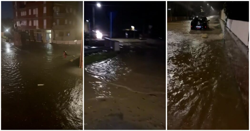 Nubifragio in Toscana, Ponsacco è sottacqua: le strade diventano fiumi. Allagamenti anche a Livorno – Le immagini